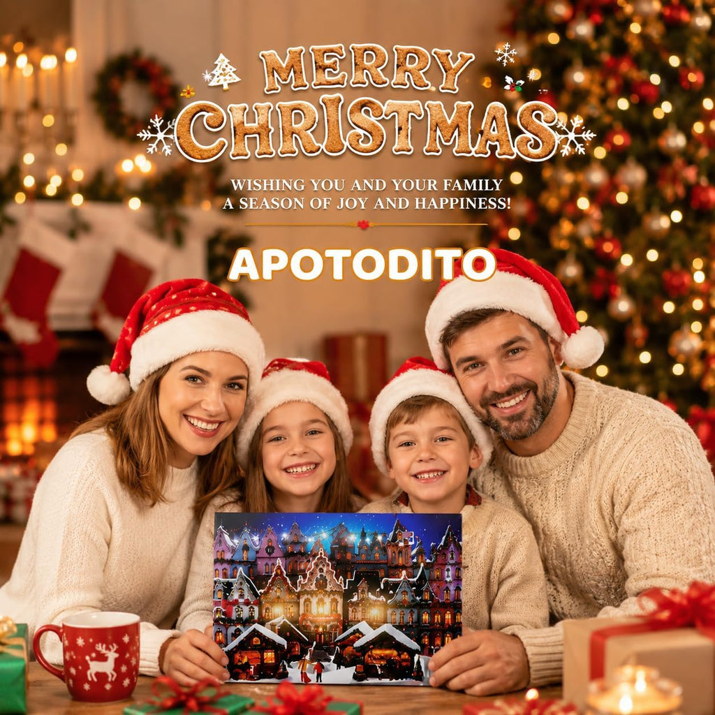 Christmas Cards, Musical Pop up Cards Christmas Houses
