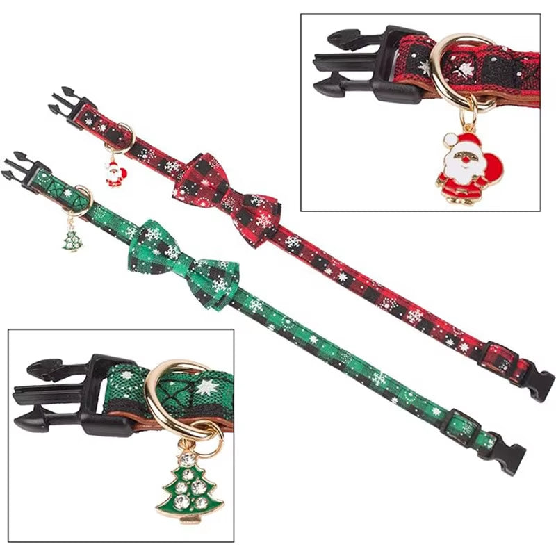 Christmas Tie for Dogs and Cats, Snowflake Dog Collar, Christmas Pet Accessories, Pet Supplies