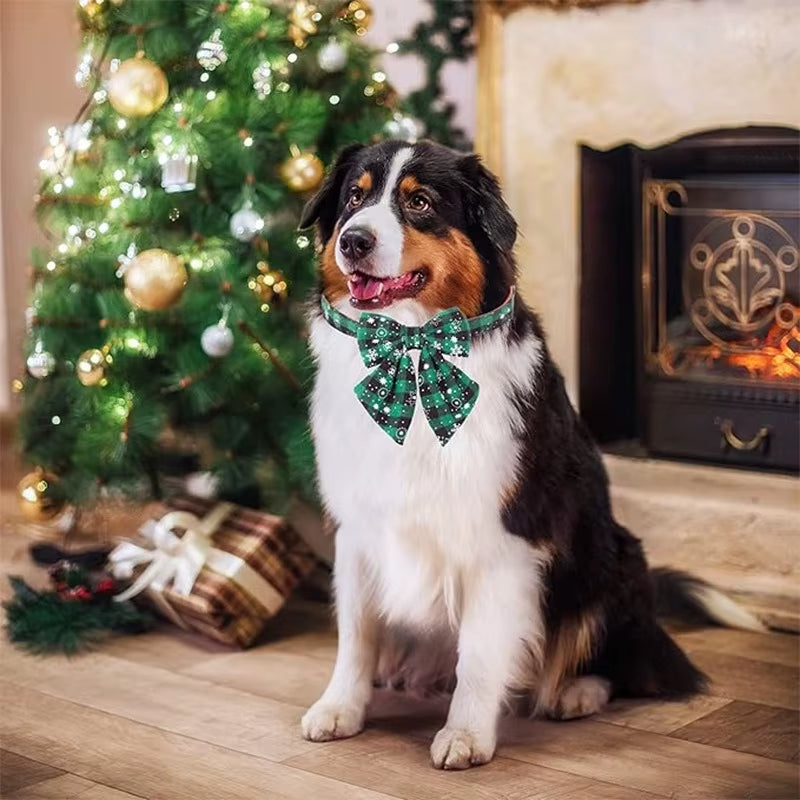 Christmas Tie for Dogs and Cats, Snowflake Dog Collar, Christmas Pet Accessories, Pet Supplies