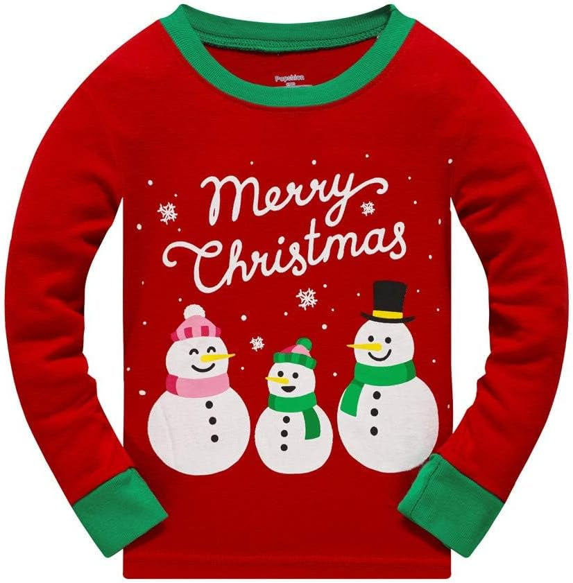 Kids Christmas Pajamas Toddler Boys Girls Sleepwear 2 Piece Pjs Clothes Set